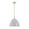 Designers Fountain Biba 60 Watt 1 Light Brushed Gold with Grey Sky Shade Pendant D287M-15P-BG - alternate 1